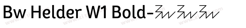 Bw Helder W1 Bold字体转换